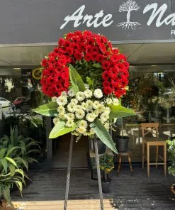 Kırmızı Beyaz Cenaze Çelengi